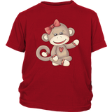 GIRL SOCK MONKEY Youth T-Shirt - J & S Graphics
