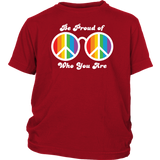 Be Proud of Who You Are Rainbow LGBTQ Youth T-shirt - J & S Graphics