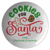 Personalized COOKIES for SANTA PLATE