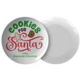 Personalized COOKIES for SANTA PLATE