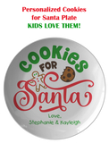 Personalized COOKIES for SANTA PLATE