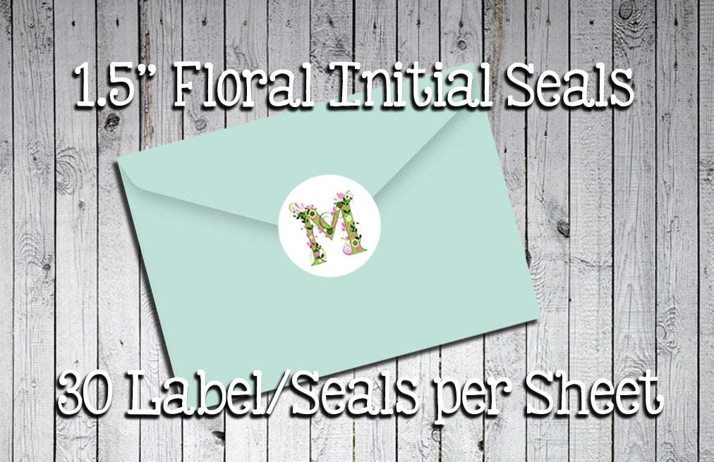 Floral Envelope Sticker Seals