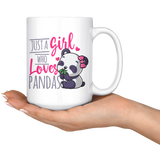 Just a Girl Who Loves Pandas 11oz or 15oz COFFEE MUGS