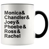 FRIENDS Name List Coffee Mug 11oz Color Accent Mug