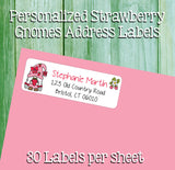 Strawberry Gnomes Labels, Property of, Personalized Address Labels
