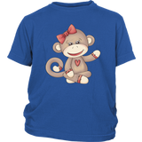 GIRL SOCK MONKEY Youth T-Shirt - J & S Graphics