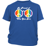 Be Proud of Who You Are Rainbow LGBTQ Youth T-shirt - J & S Graphics