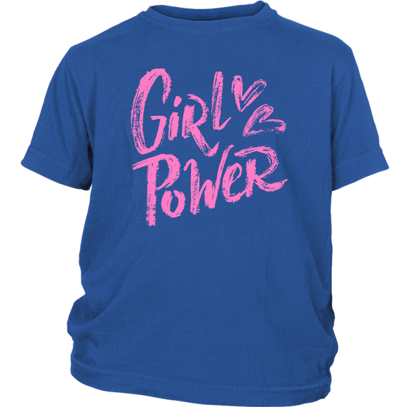 GIRL POWER Snap Youth T-Shirt - J & S Graphics