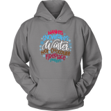 WINTER; Blankets, Snowflakes. Hot Chocolate, Fireplace, Snuggles Unisex HOODIE