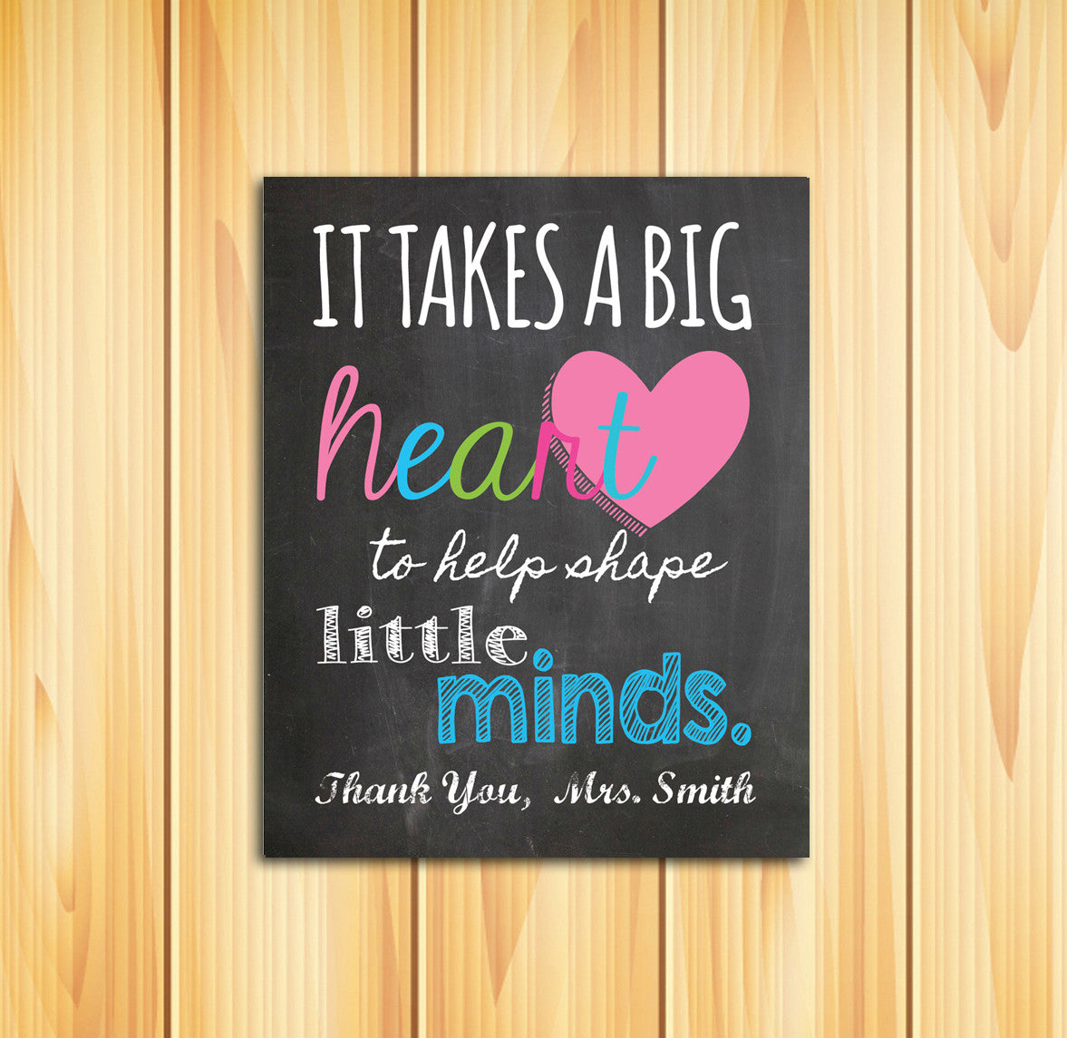 Printable PERSONALIZED TEACHER Appreciation Digital Print Wall Decor