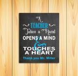 Gift for Teacher Personalized Appreciation Digital Print Wall Decor Gift - DIY - J & S Graphics