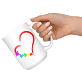 AUTISM Awareness Heart with Puzzle COFFEE MUG 110z or 15oz