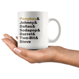 THE OUTSIDERS Stay Gold Ponyboy 11oz White Coffee Mug - J & S Graphics