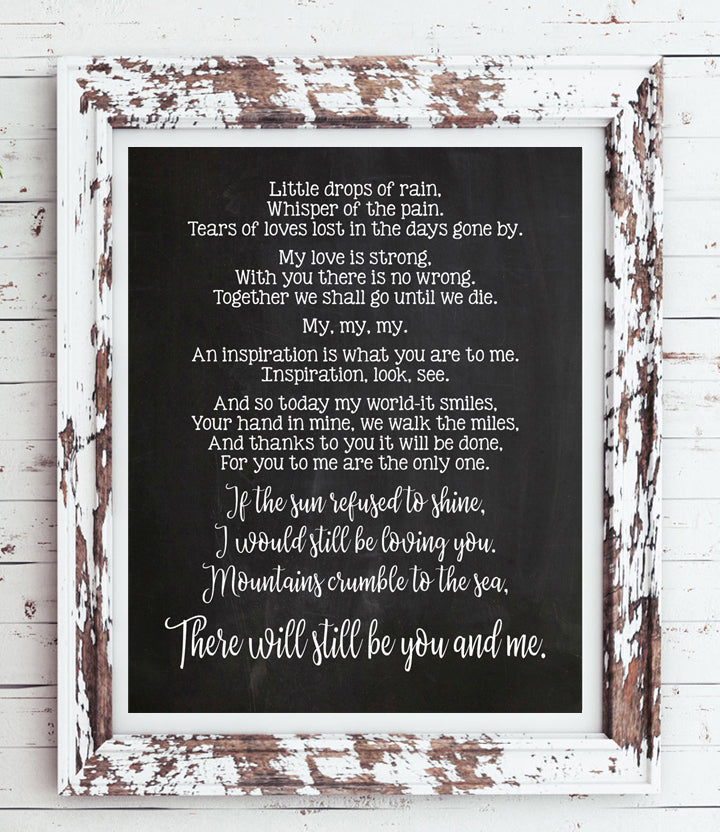 THANK YOU - Led Zeppelin Lyric Quote Typography INSTANT Download Wall Decor  Faux Chalkboard Design