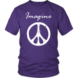 IMAGINE PEACE Short Sleeve Unisex T-Shirt - J & S Graphics