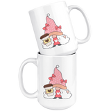 COFFEE GNOME Pink Garden Gnome COFFEE MUG 11oz or 15oz