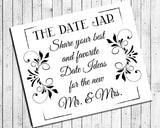DATE JAR 8x10 Print Wedding Decor Print or Bridal / Wedding Shower - J & S Graphics