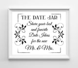 DATE JAR 8x10 Print Wedding Decor Print or Bridal / Wedding Shower - J & S Graphics