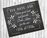 DATE JAR 8x10 Print Wedding Decor Print or Bridal / Wedding Shower - J & S Graphics
