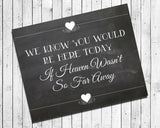 Rustic Look WEDDING MEMORIAL SIGN 8x10 Wedding Decor Print - J & S Graphics