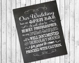 Rustic Look OPEN BAR, Humorous 8x10 Wedding Decor Print - J & S Graphics