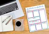 Printable Daily Planner, To Do List for Family, Desk Calendar Schedule, Planner Daily, DIY Instant Download - J & S Graphics
