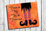 HALLOWEEN Wall Decor Witch Legs Digital Typography Instant Download Wall Art File - J & S Graphics