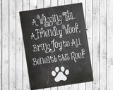 A Wagging Tail, a Friendly Woof Instant Download 8x10 Wall Decor - J & S Graphics