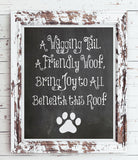 A Wagging Tail, a Friendly Woof Instant Download 8x10 Wall Decor - J & S Graphics