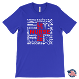 NURSE Words Subway Typography RED CROSS Men's T-Shirt