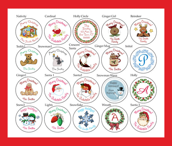 CHRISTMAS LABELS / STICKERS / SEALS, 1.5