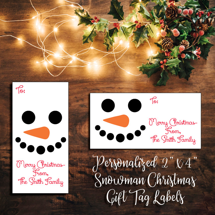 Personalized Christmas Gift Tags, Christmas Gift Labels