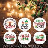 Fun CHRISTMAS Designs 1.5" Round Gift or Order Packaging Business LABELS / SEALS
