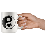 CAT DOG YIN YANG 11oz COFFEE MUG, Peace - J & S Graphics