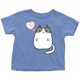 Cute KAWAII CAT with Heart Toddler T-Shirt