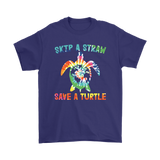 SKIP a STRAW SAVE a TURTLE Unisex Short Sleeve T-Shirt