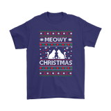 Ugly Christmas Sweater T-SHIRT Meowy Christmas Cat T-Shirt