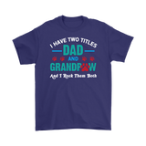 DAD and GRANDPAW T-Shirt, Paw Print, Dog. Dog Grandpa, Grandfather