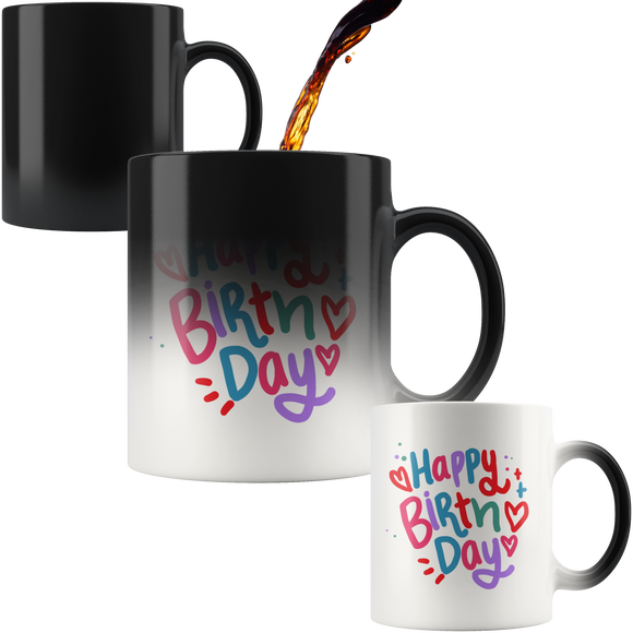 HAPPY BIRTHDAY 11 oz Magic Reveal Coffee Mug - J & S Graphics