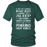 4 out of 5 Voices in my head want to sleep Unisex T-Shirt - J & S Graphics