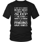 4 out of 5 Voices in my head want to sleep Unisex T-Shirt - J & S Graphics