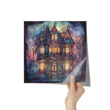 12" x 12" Gothic Stain Glass House