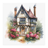 12" x 12" Victorian Gothic House Print