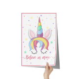 12" x 18" Believe in Magic Unicorn Poster Print