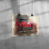 16" x 20" 1957 Red Chevy Poster