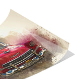 16" x 20" 1957 Red Chevy Poster