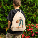 1940s Pinup Girl Mason Drawstring Canvas Backpack