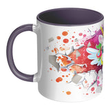 3D Look Rainbow Unicorn 11oz Purple Accent Coffee Mug
