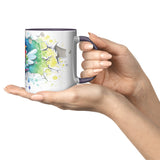 3D Look Rainbow Unicorn 11oz Purple Accent Coffee Mug