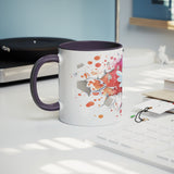 3D Look Rainbow Unicorn 11oz Purple Accent Coffee Mug